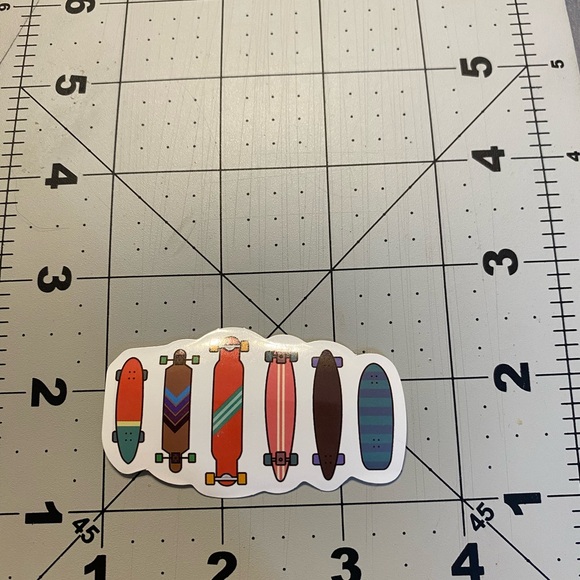 π20/$12π Colorful Longboard Design Sticker - Picture 2 of 3